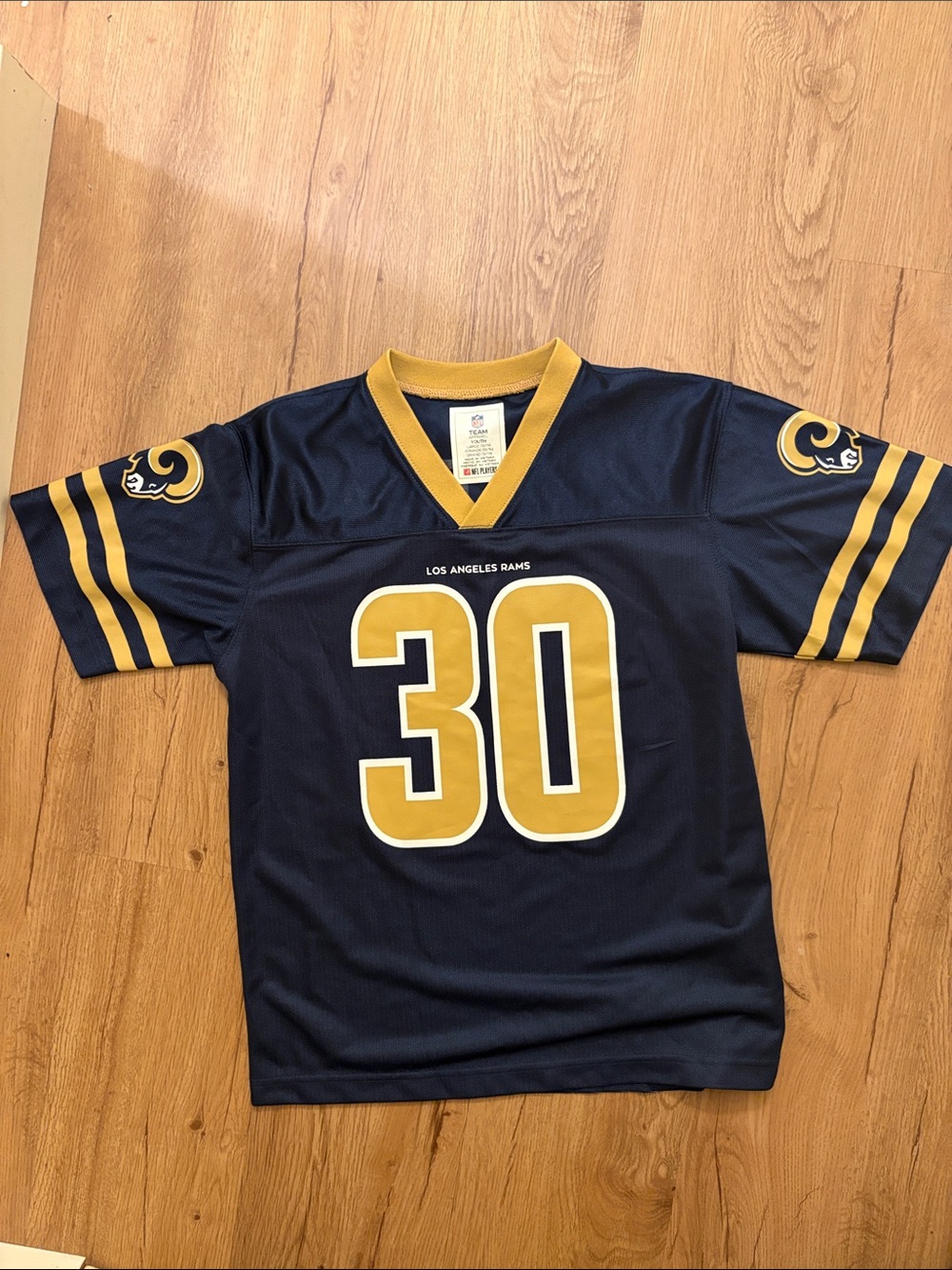 NFL Los Angeles Rams Navy and Gold #30 Youth/Kids Jersey - GURLEY II (like new)